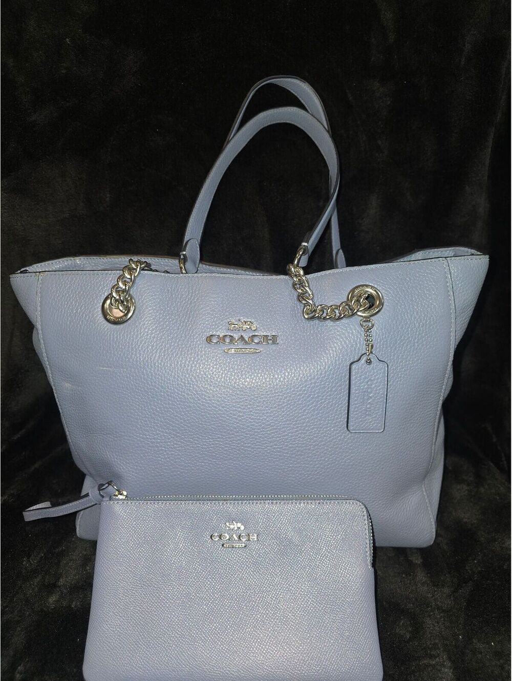 144. 2021 Coach Marlie Leather Tote w/ Wristlet.